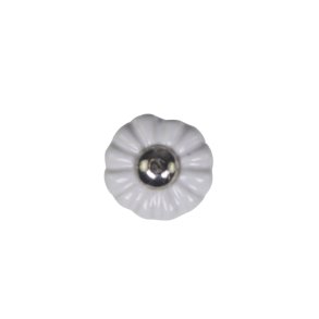 Chic Antique Lille Keramik Blomst Greb, Hvid