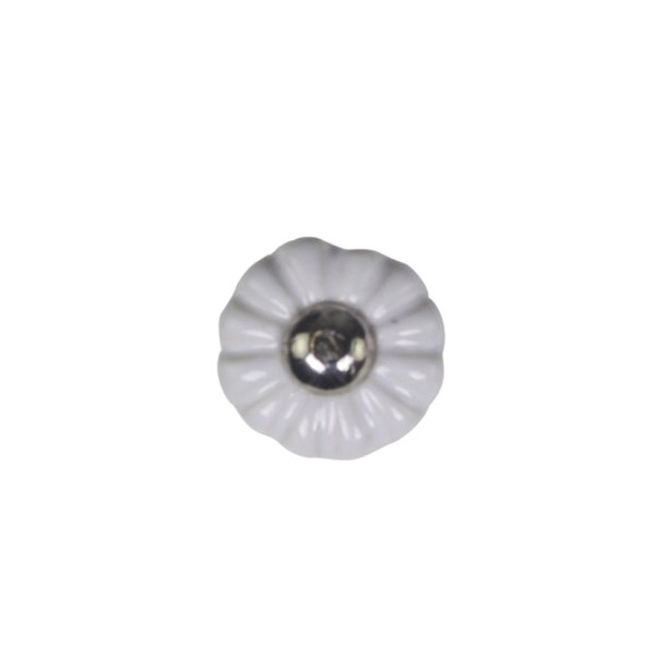 Chic Antique Lille Keramik Blomst Greb, Hvid
