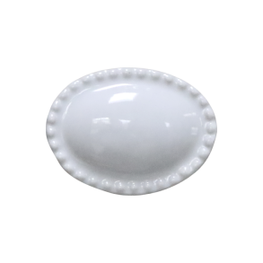 Chic Antique Greb m. perlekant h�ndlavet, Hvid