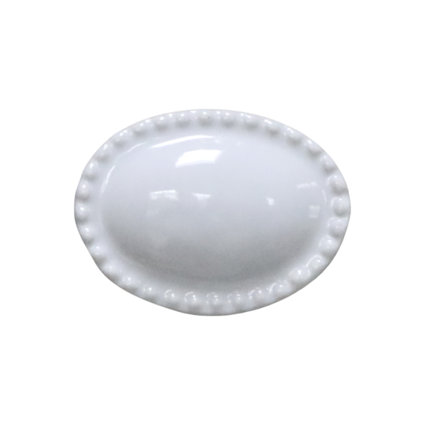 Chic Antique Greb m. perlekant h�ndlavet, Hvid