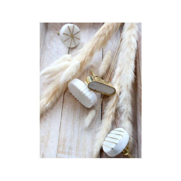 Chic Antique Marmor Greb m. Messingdetaljer