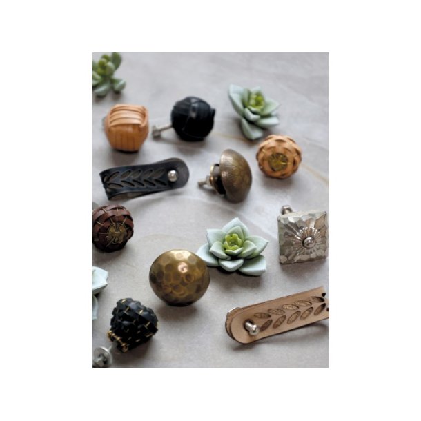 Chic Antique Greb m. hulmnster lder, Sort