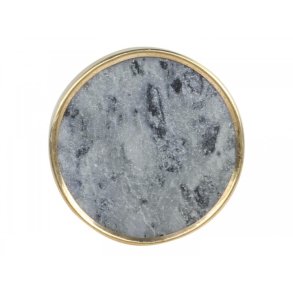 Chic Antique Greb af marmor m. messingkant, Sort