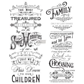 Vintage Paint Redesign decor transfers family heirlooms 2 sheets total sheet size 24 x 29