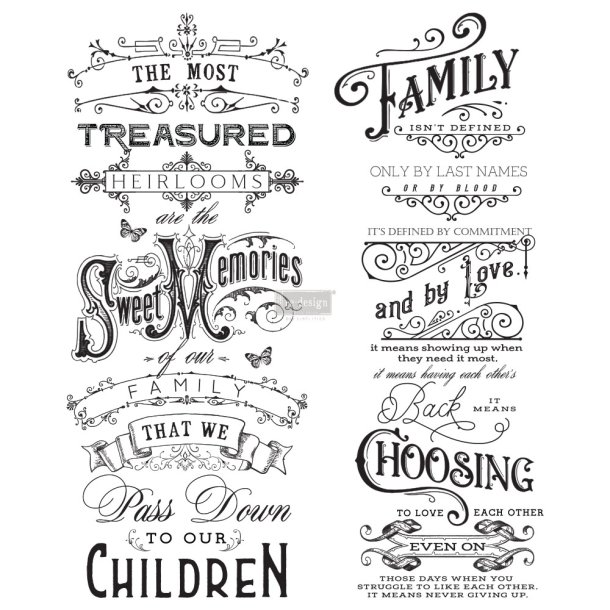 Vintage Paint Redesign decor transfers family heirlooms 2 sheets total sheet size 24 x 29
