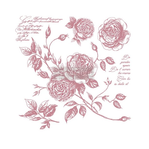 Vintage Paint Decor Stamp, Romance Roses