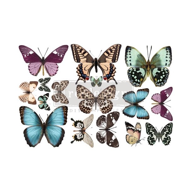 Redesign D�cor Transfers - Butterfly - 3 sheets, 15,25 cm x 30,50 cm