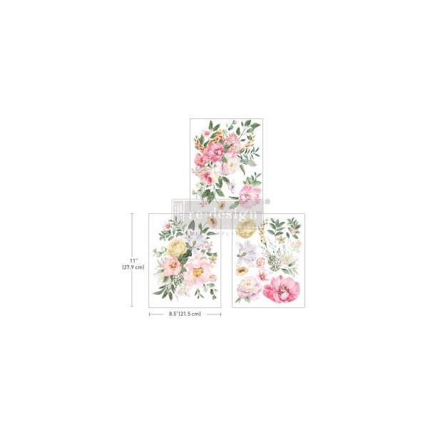 Redesign decor transfers Bouquet for my love, 3 ark af 27,9 x 21,5 cm