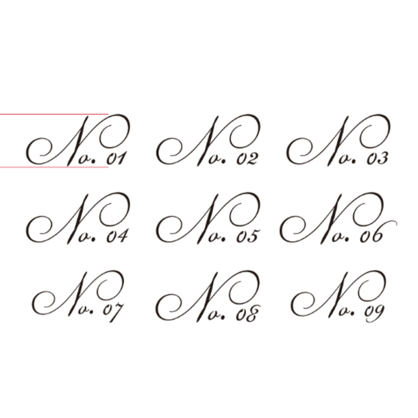 Vintage Paint Stencil - Number cursive letter