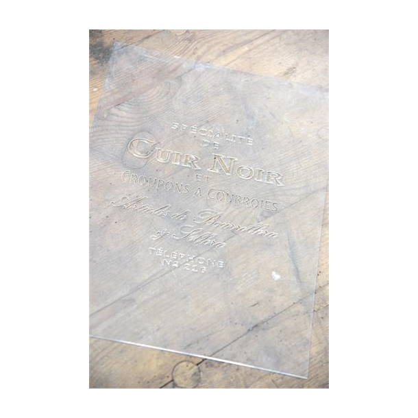 Kalkmaling Stencil, Cuir Noir