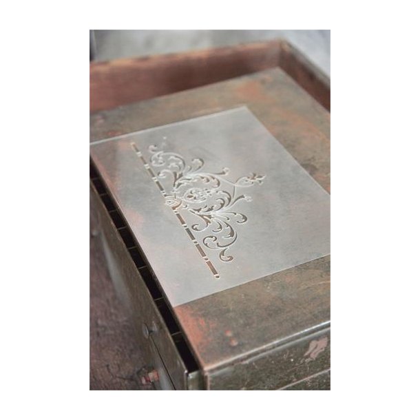 Kalkmaling Stencil - Edge motif