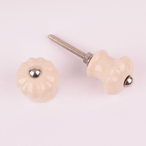 La Finesse Keramik knop, Creme