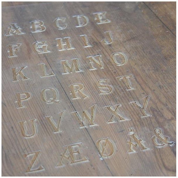 Kalkmaling Stencil Alfabet