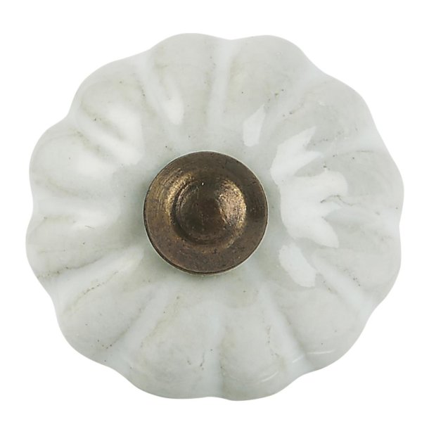 Ib Laursen Keramik Greb, Hvid/Messing