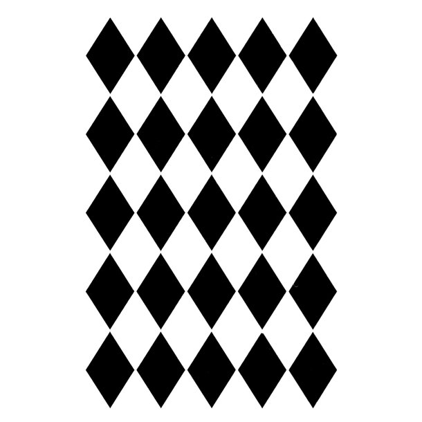 WoodUbend Posh Chalk Stencil Posh Harlequin 21x30cm