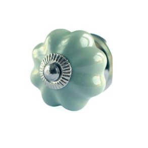 La Finesse Keramik Blomst Knop, Dusty Green