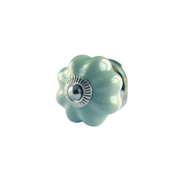 La Finesse Keramik Blomst Knop, Dusty Green