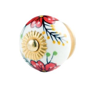  La Finesse Hvid Knop, R�d Skovblomst