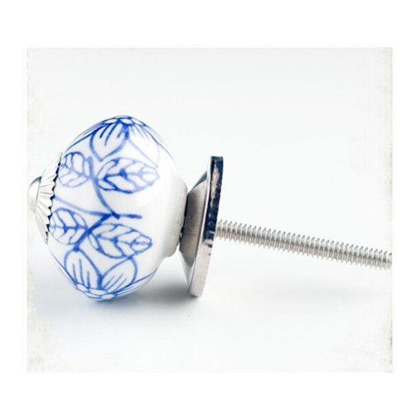 La Finesse Hvid Knop, Bl Blomster Og Blade