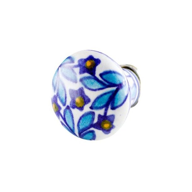 La Finesse Hvid Knop, Bl Blomster Og Blade