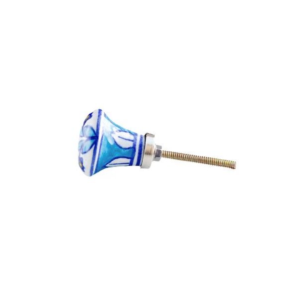 La Finesse Hvid Knop, Bl Blomster Og Blade