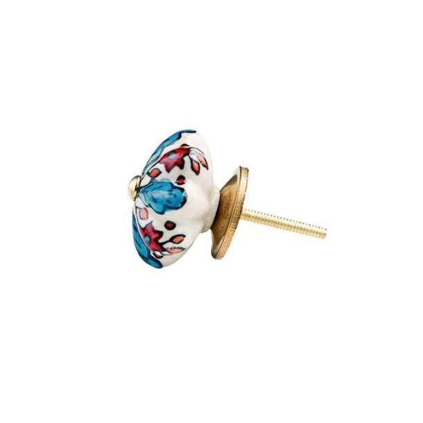 La Finesse Bl Knop, Med Blt Blad Og Rde Blomster