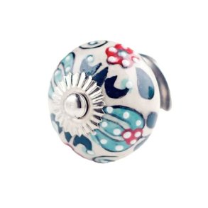 La Finesse Hvid Knop, Farverigt Mnster