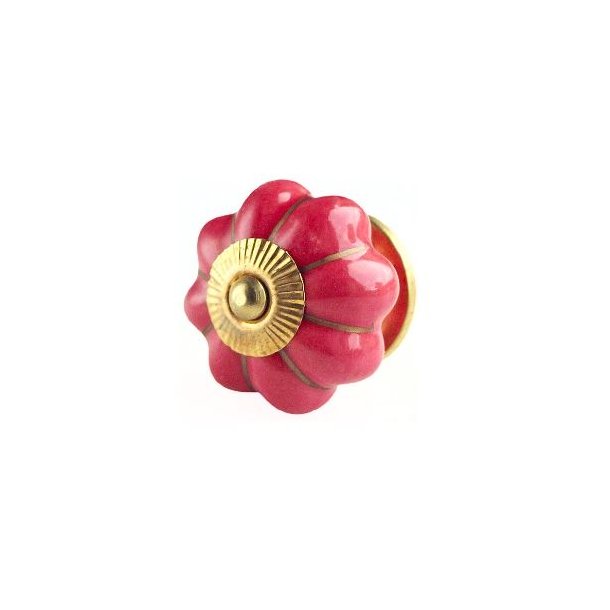 La Finesse Rd Knop, Guld Farvede Striber