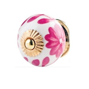 La Finesse Hvid Knop Med Store Lyserde Blomster