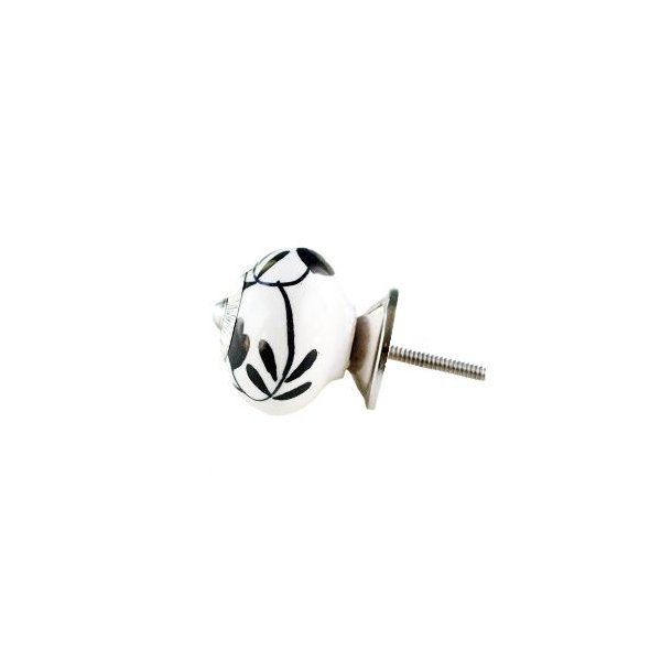 La Finesse Hvid Knop, Sort Mnster