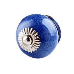 La Finesse Knop Med Krakeleret Mnster, Mrkebl