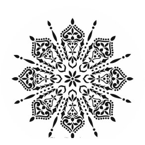 WoodUbend Posh Chalk Stencil Spider Mandala 40x40cm