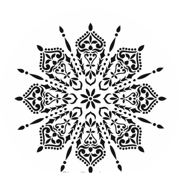 WoodUbend Posh Chalk Stencil Spider Mandala 40x40cm