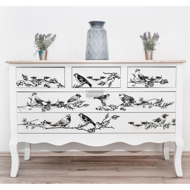 Redesign decor transfers birds berries 60,96x86,36 cm.