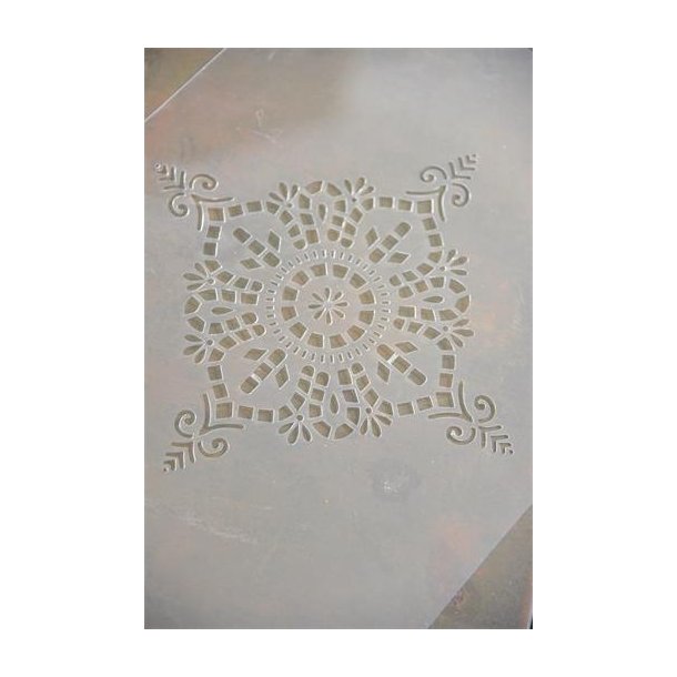 Kalkmaling Stencil, filigree motif 6