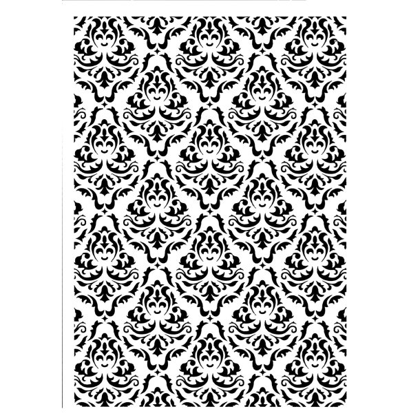 WoodUbend Posh Chalk Stencil Victorian Wallpaper 21x30cm