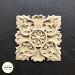 WoodUbend Trudskring Firkantet Blomst, 9.5 cm.