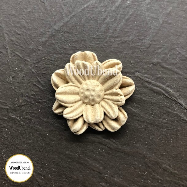 WoodUbend Trudskring Blomst, Dia. 4 cm.