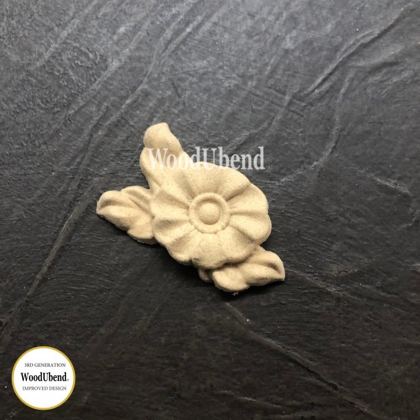 WoodUbend Trudskring Blomst, 4,6x2,8cm.