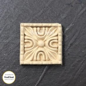 WoodUbend Trudskring Firkantet Blomst, 3 cm.