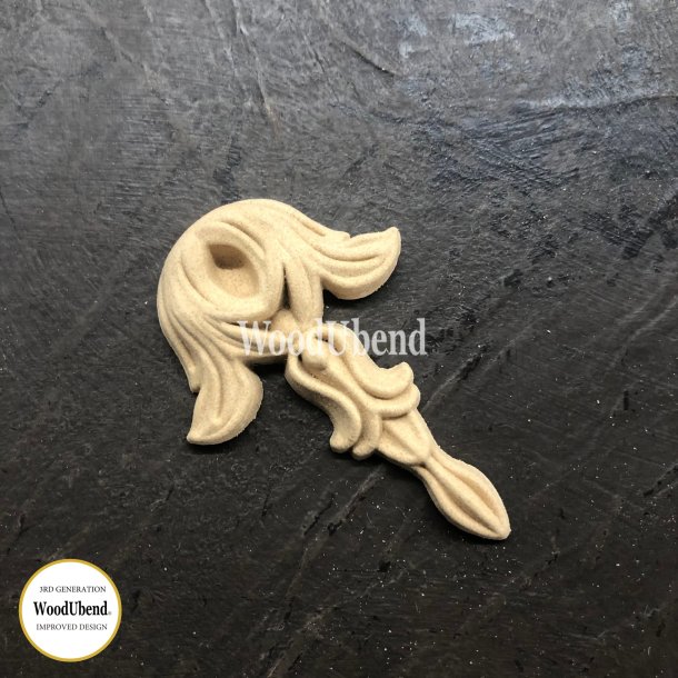 WoodUbend Trudskring Dekoration, 6,7x4,5 cm.