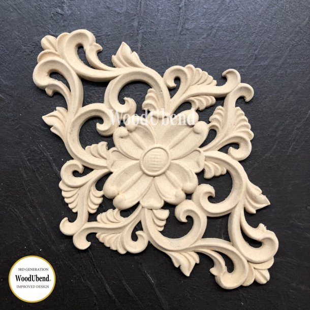 WoodUbend Stor Barok Centerstykke 14x19,5 cm.