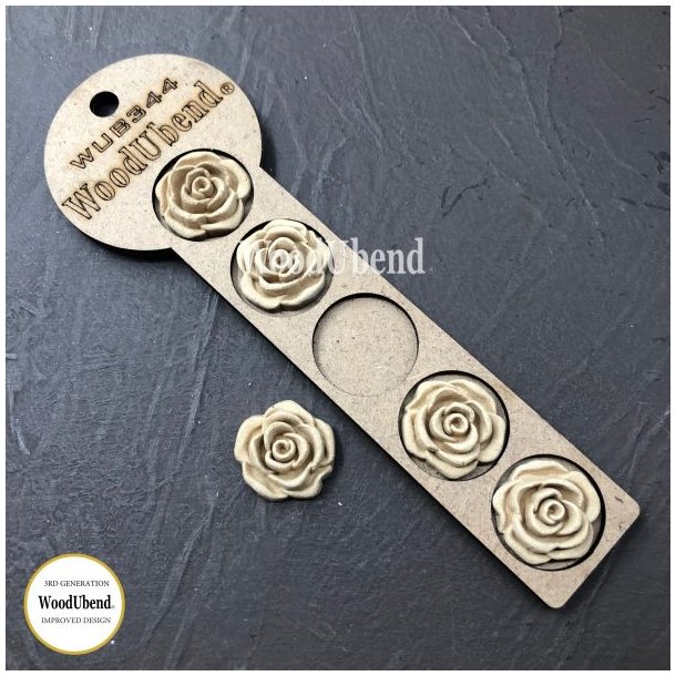 WoodUbend Trudskring Rose, 2.7x2.7 cm.