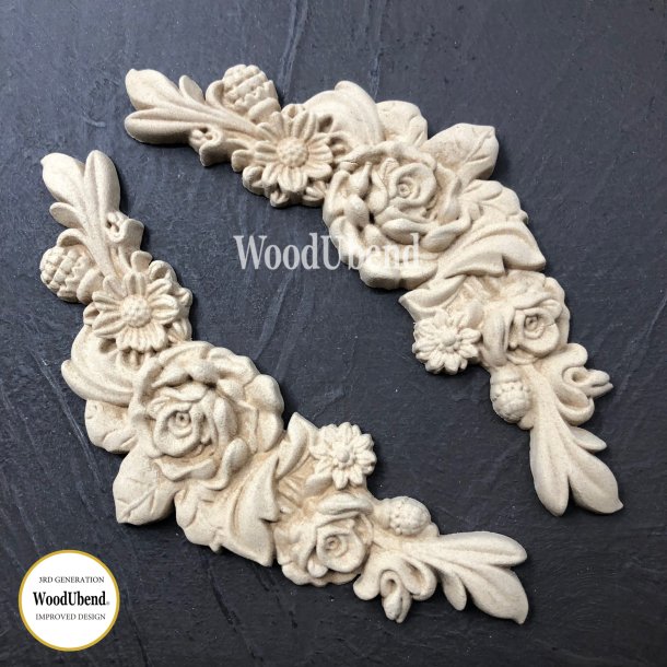 WoodUbend Trudskring Blomsterranke, 6x17,7 cm.