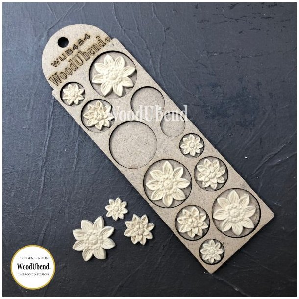 WoodUbend Trudskring Blomster 3 stk.