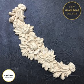 WoodUbend Trudskring, Blomsterranke 9x23 cm.