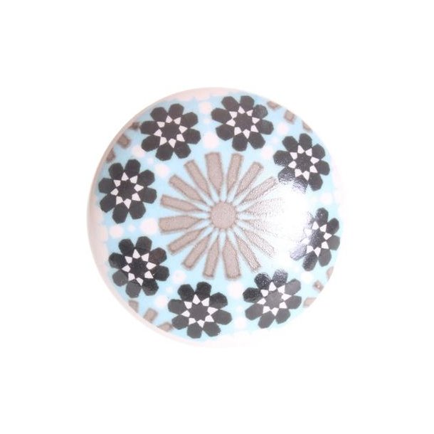 La Finesse Porceln Knop blomst, bl