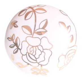 La Finesse Hvid Knop, Guld blomst