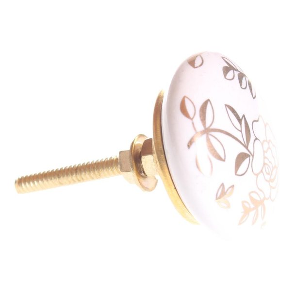 La Finesse Hvid Knop, Guld blomst