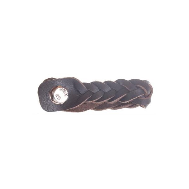 La Finesse Flettet Knop Lder - Sort